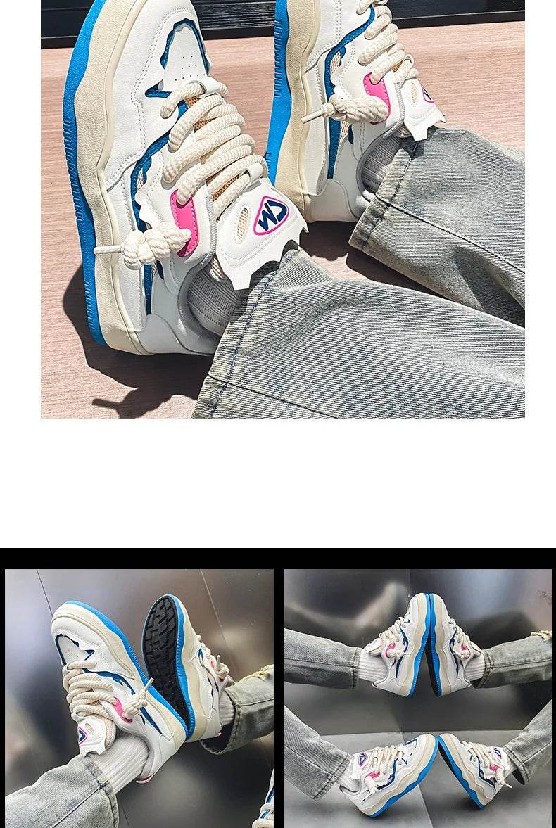 Designer Fashion Mens Skateboard Shoes Streetwear Hip hop Sneakers Men Casual Harajuku Vulcanized Shoes Men Original Sneakers - KICKSTART