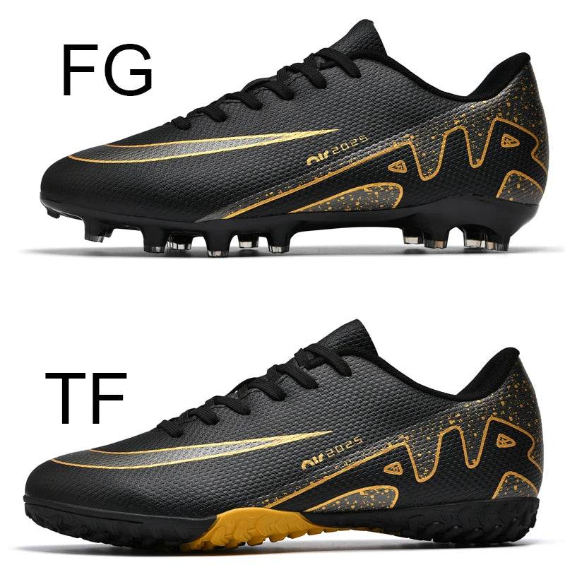 Men Soccer Shoes FG/TF Soft Football Sneakers Breathable Non-Slip Cleats Grass Trainers Outdoor Low Top Running Sport Footwear - KICKSTART