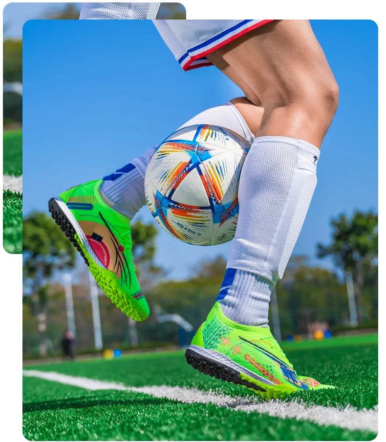 Men TF/AG Soccer Shoes Cleats Grass Training Comfortable Society Sport Wear Sneaker Football Shoes Top Quality Football Boots - KICKSTART