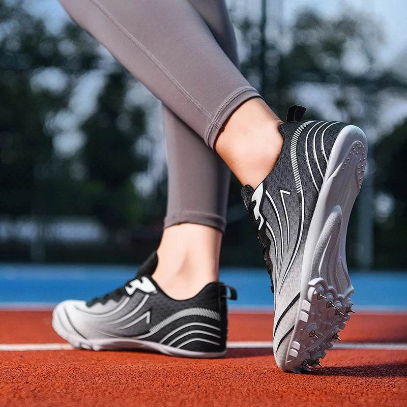 Men Track Field Shoes Shoes Training Spiked Shoes Sport Match Professional Waterproof Athletic Lightweight Lace-up Sneakers - KICKSTART