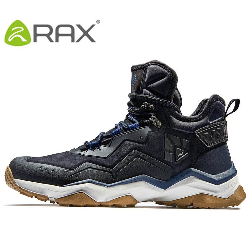 RAX Men Hiking Shoes Mid-top Waterproof Outdoor Sneaker Men Leather Trekking Boots Trail Camping Climbing Hunting Sneakers Women - KICKSTART