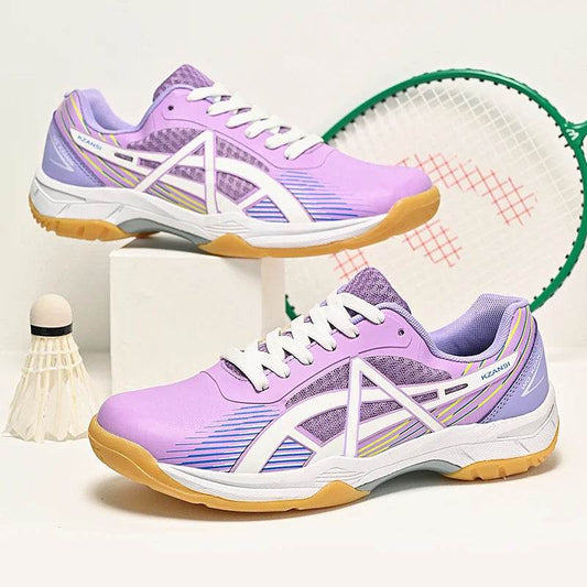 Professional Badminton Shoes Men Women Fashion Purple Badminton Sneakers Non-Slip Table Tennis Shoes Men Indoor Volleyball Shoes - KICKSTART