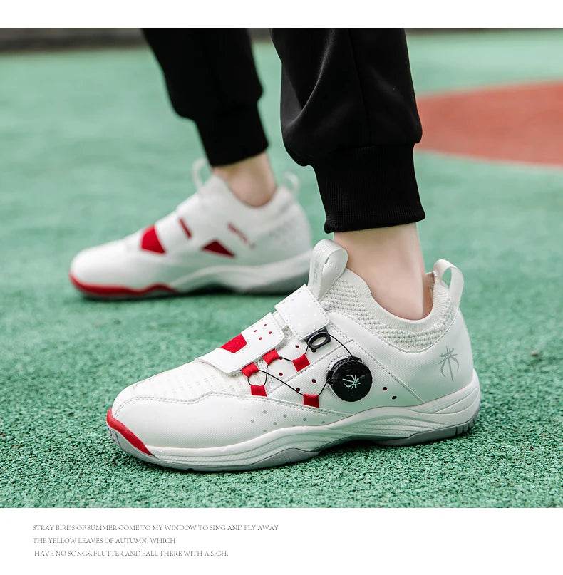 Men Badminton Sport Shoes Quick Lacing Men Volleyball Sneakers Non-slip Women Table Tennis Shoes Outdoor Tennis Footwear A88 - KICKSTART