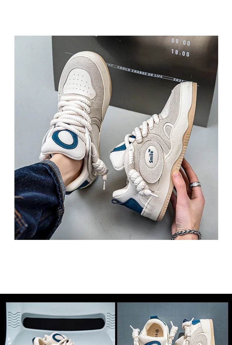 Designer Fashion Mens Skateboard Shoes Streetwear Hip hop Sneakers Men Casual Harajuku Vulcanized Shoes Men Original Sneakers - KICKSTART