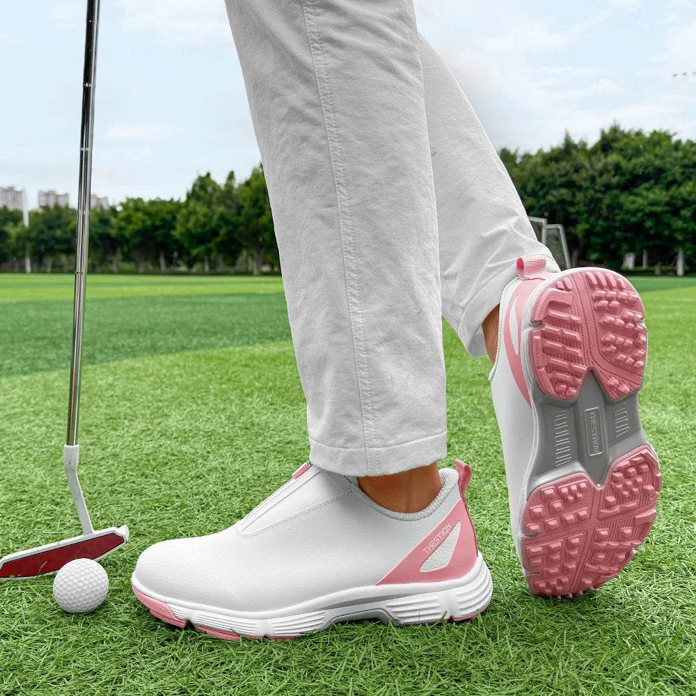 Women Spikeless Golf Shoes Professional Waterproof Golf Sneakers Comfortable Gym Sneakers - KICKSTART