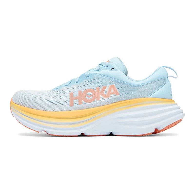 Hoka One One Sport Running Shoes Bondi8 Anti Slip Cushioning Road Runs Shoes Men Sport Shoes Lifestyle Outdoor Sneaker Women - KICKSTART