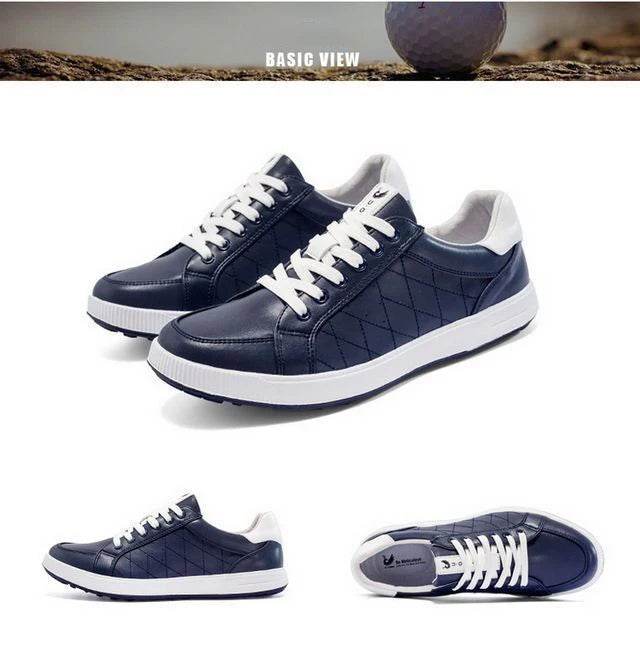 Men's Golf Shoes Genuine Leather Waterproof and Anti slip Sports Shoes Men's Golf Training Shoes - KICKSTART