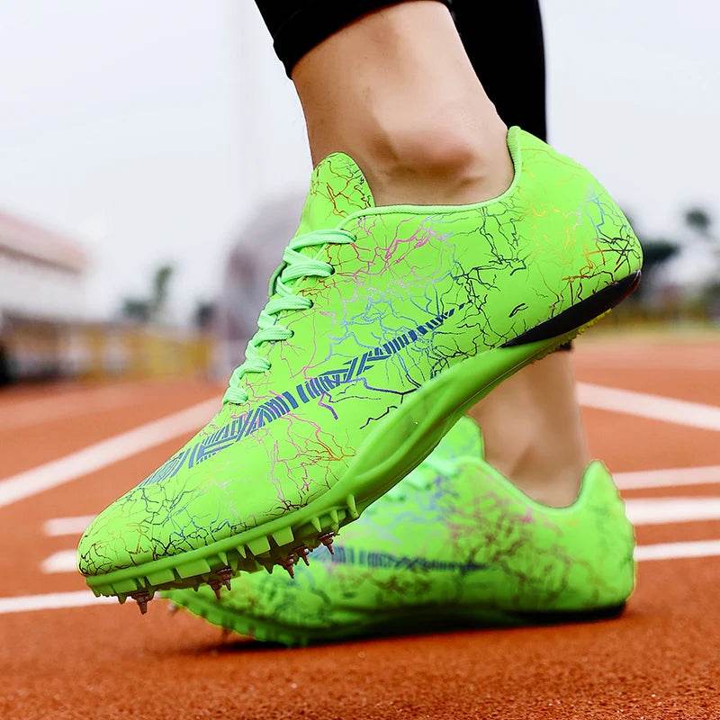 2024 Men Track Field Sprint Shoes Women Spikes Sneakers Athlete Lightweight Running Training Racing Spike Sport Shoes Size 35-45 - KICKSTART