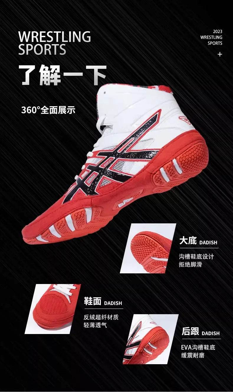 Professional Boxing Shoes Breathable Wrestling Sneakers Size Size 39-45 Flighting Footwears - KICKSTART