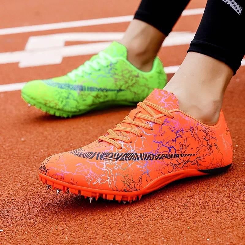 2024 Men Track Field Sprint Shoes Women Spikes Sneakers Athlete Lightweight Running Training Racing Spike Sport Shoes Size 35-45 - KICKSTART