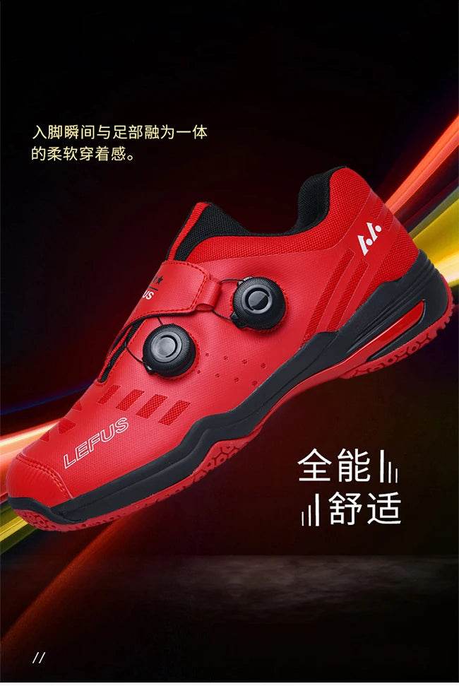 Breathable Men Women Table Tennis Training Shoes Buckle Outdoor Non-slip Badminton Volleyball Squash Athletic Sneakers - KICKSTART