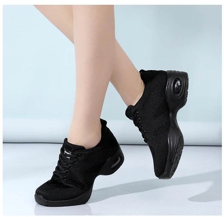 Dance sneakers for woman jazz shoes mesh Modern Outsole Dance Sneakers Breathable Lightweight Dancing fitness shoes for women - KICKSTART