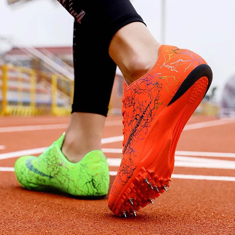 2024 Men Track Field Sprint Shoes Women Spikes Sneakers Athlete Lightweight Running Training Racing Spike Sport Shoes Size 35-45 - KICKSTART