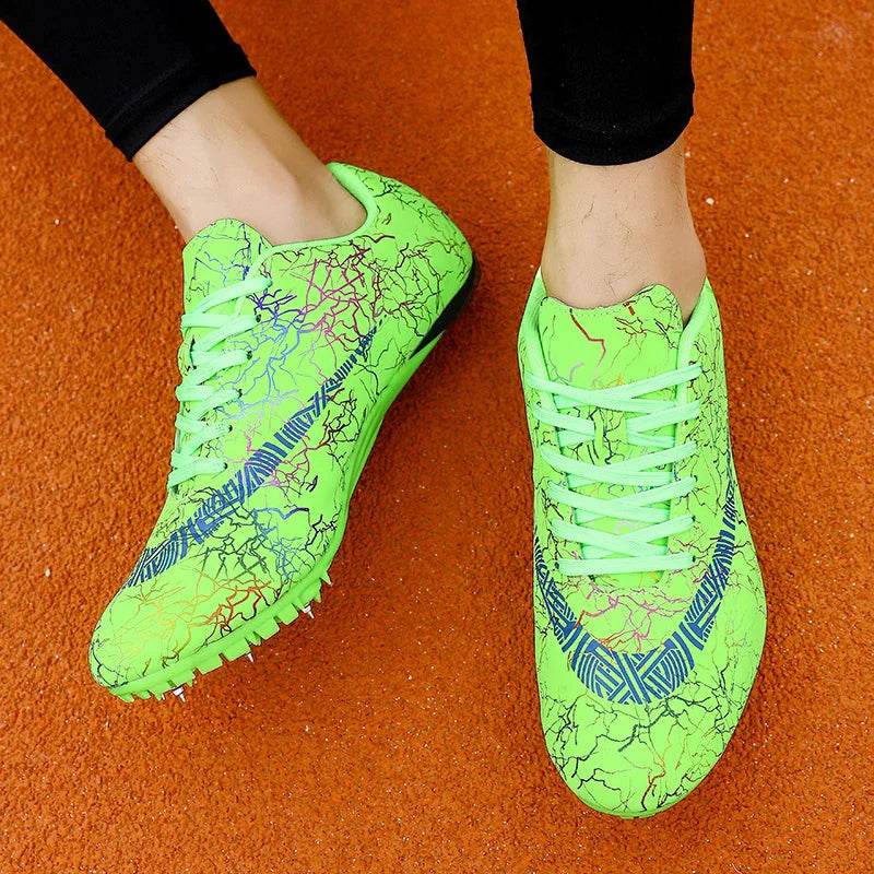 2024 Men Track Field Sprint Shoes Women Spikes Sneakers Athlete Lightweight Running Training Racing Spike Sport Shoes Size 35-45 - KICKSTART