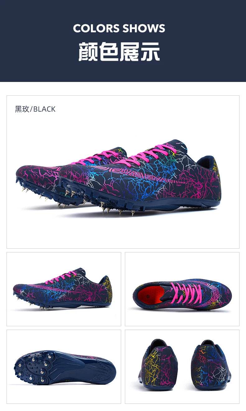 Professional Spikes Track & Field Shoes for Men Women Kids Breathable Racing Jumping Sprint Running Sneakers Size 35-45 - KICKSTART