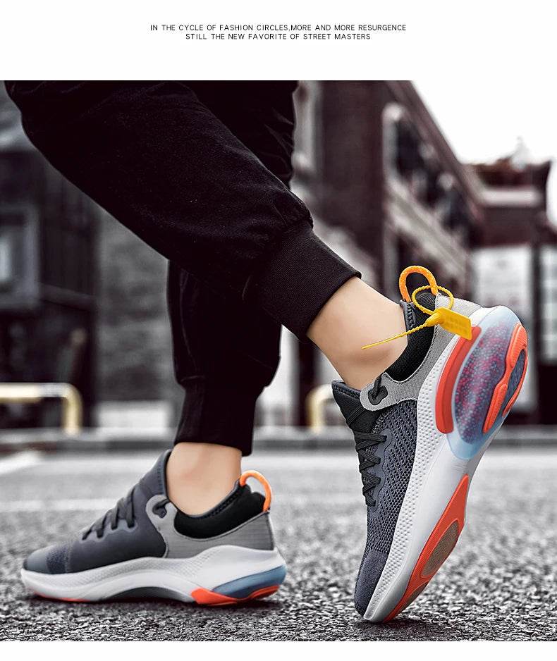 Men Shoes with Luxurious Design Breath Mesh Sneakers Thick Sole Cushioning Couple Casual Shoes Women Outdoor Fitness Runn Shoes - KICKSTART