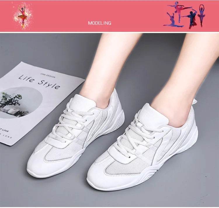 New Competitive Aerobics Shoes Women Cheerleading Children Gymnastics Shoes Training Competition Shoes Soft Soled Square Dance - KICKSTART