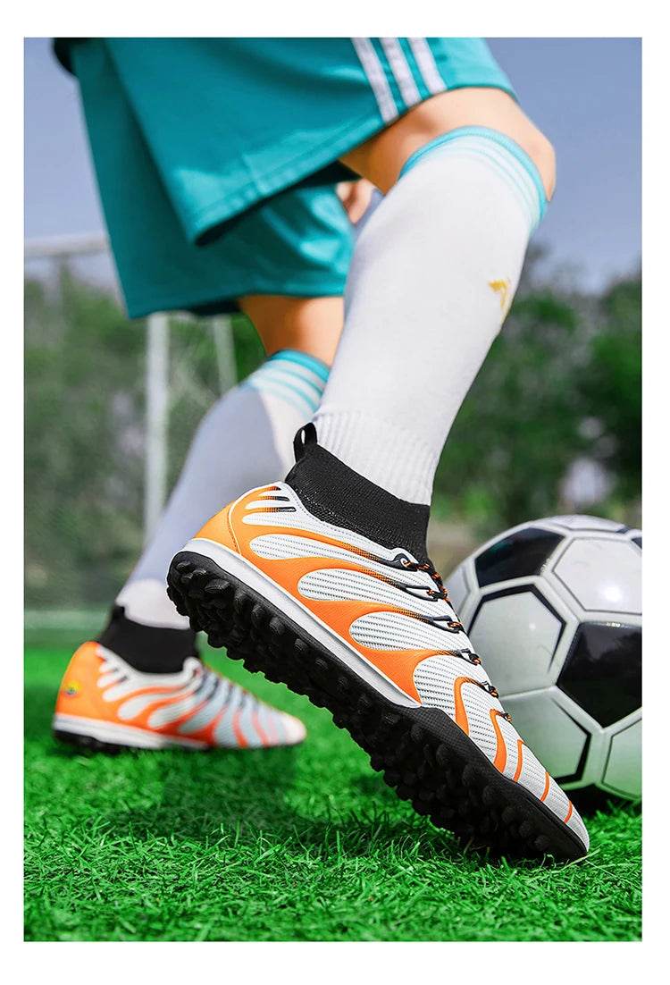 Hot High Quality Man Football Boots Society Outdoor TF/FG Mens Studded Boots Light Training Teenager Soccer Shoe botas de futbol - KICKSTART