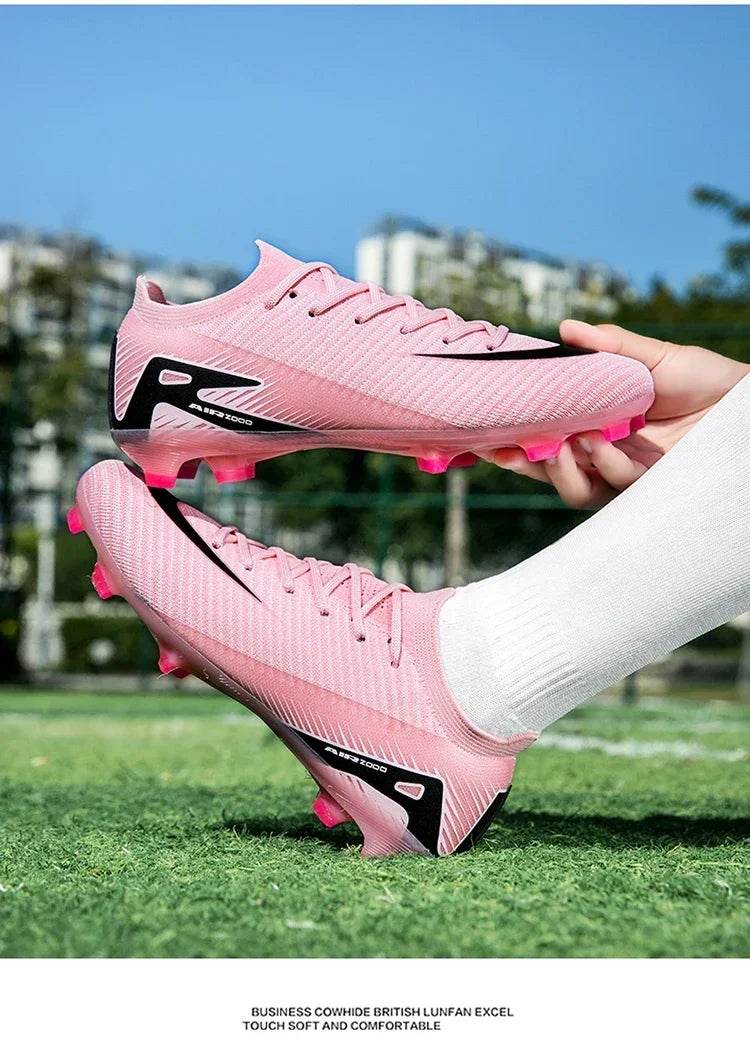 Men FG Soccer Shoes Resistant Society Football Field Boots Original Comfortable Football Shoes Cleats Ultralight Studded Match - KICKSTART