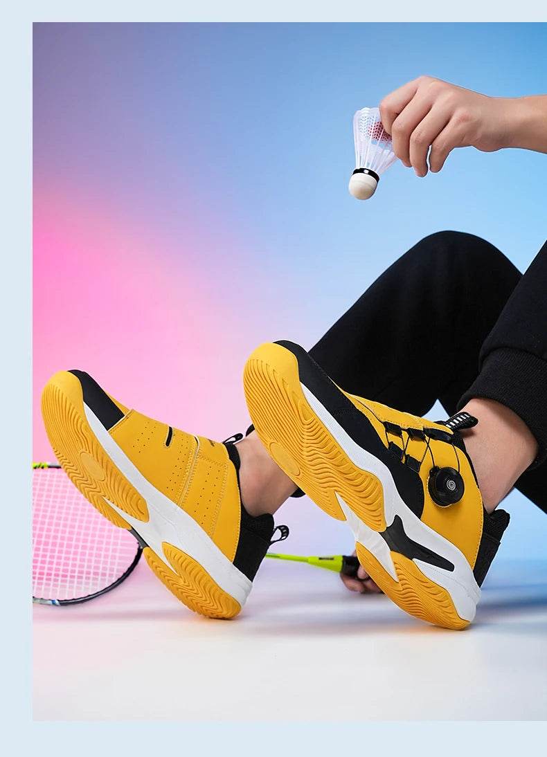 New Trendy Men's Volleyball Shoes, Lightweight and Comfortable for Outdoor Fitness, Quick Tie Up Badminton Shoes - KICKSTART