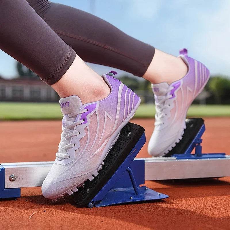 Men Track Field Shoes Shoes Training Spiked Shoes Sport Match Professional Waterproof Athletic Lightweight Lace-up Sneakers - KICKSTART