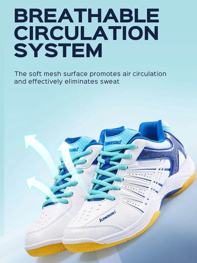 Kawasaki Badminton Shoes Breathable Anti-Slippery Sport Tennis Shoes for Men Women Sneakers K-063 - KICKSTART