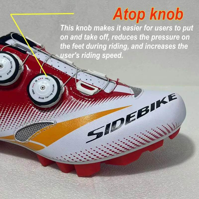 SIDEBIKE Nylon Cycling Sneaker Mtb Mountain Bicycle Shoes Breathable Men's Sneakers Atop Knob Sport Shoes for Adults - KICKSTART