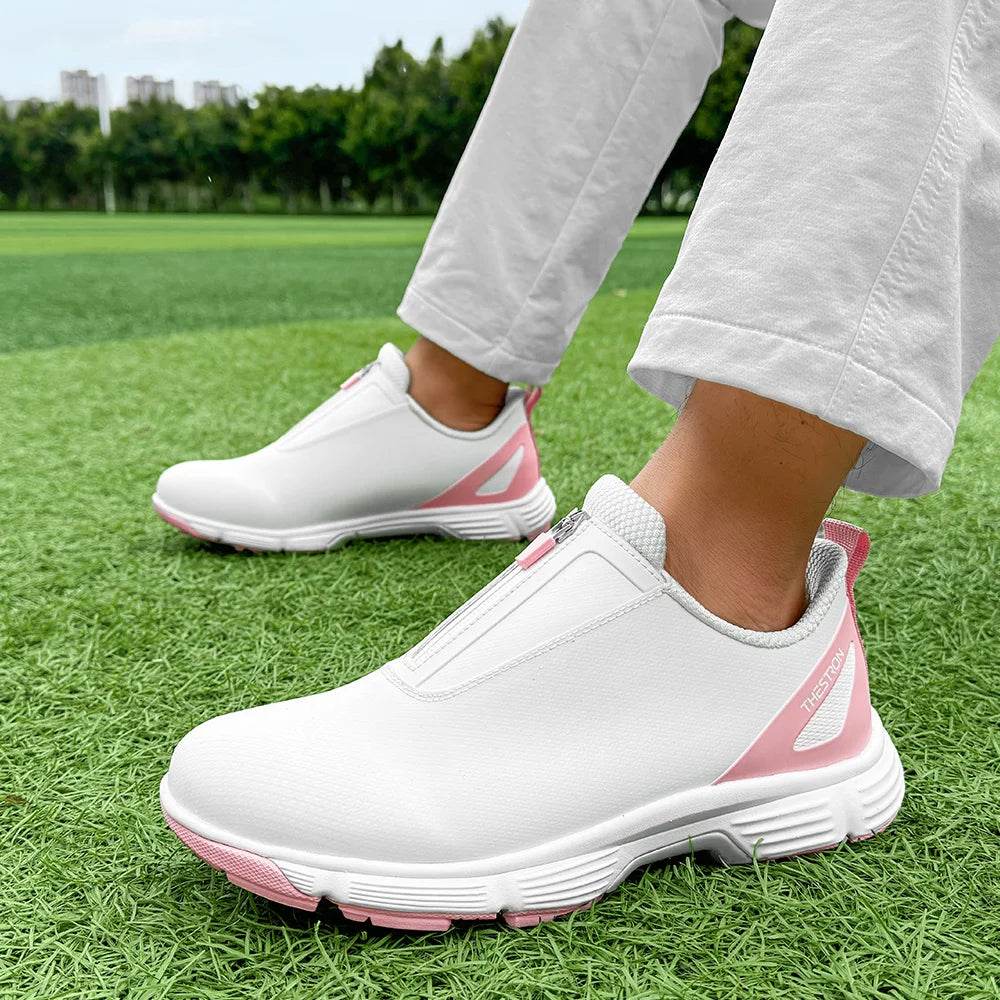 Women Spikeless Golf Shoes Professional Waterproof Golf Sneakers Comfortable Gym Sneakers - KICKSTART