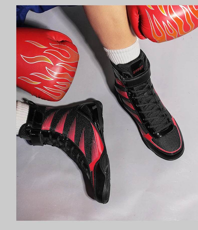 Stylish Brand Wrestling Shoes for Men Big Size Male Boxer Fighting Boots Indoor Gym Adult Wrestling Boxing Sport Training Boots - KICKSTART