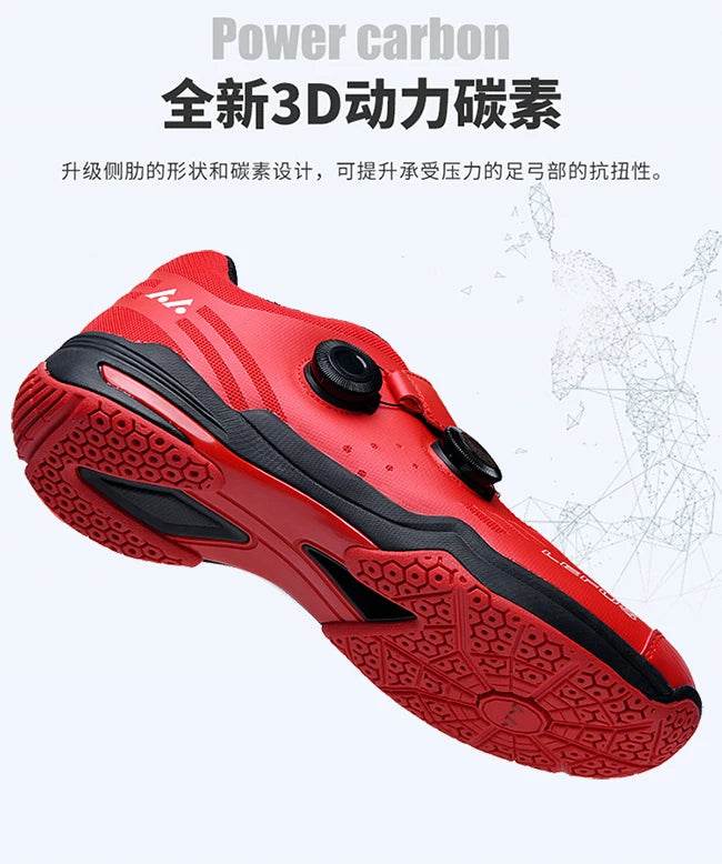 Breathable Men Women Table Tennis Training Shoes Buckle Outdoor Non-slip Badminton Volleyball Squash Athletic Sneakers - KICKSTART