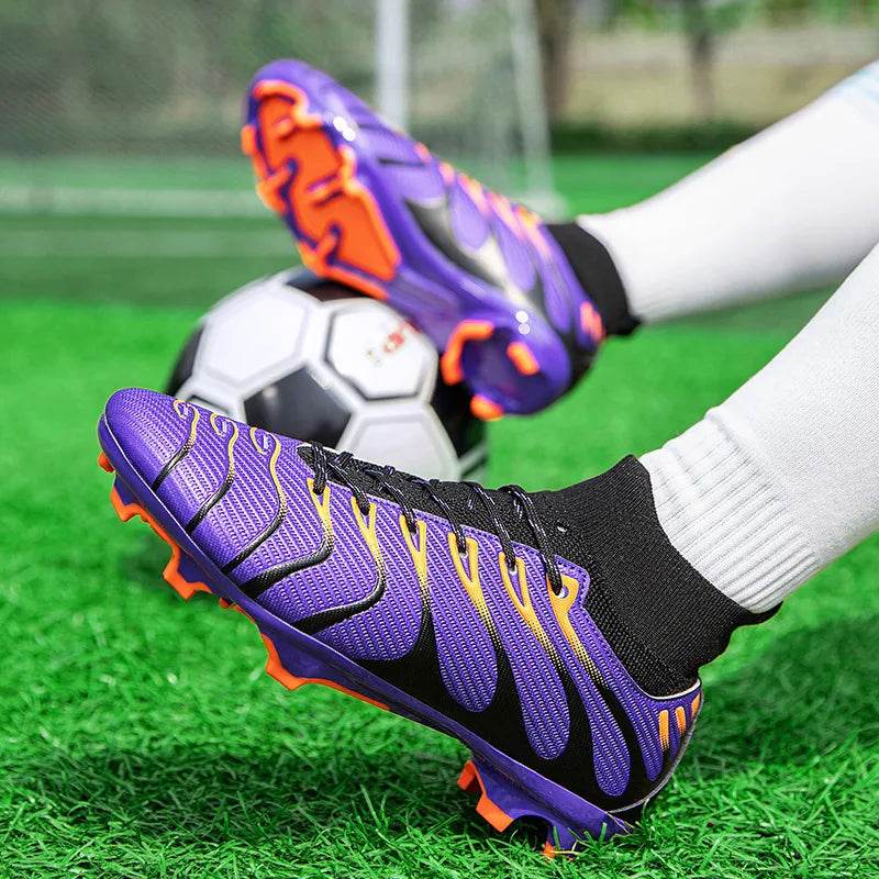 Hot High Quality Man Football Boots Society Outdoor TF/FG Mens Studded Boots Light Training Teenager Soccer Shoe botas de futbol - KICKSTART