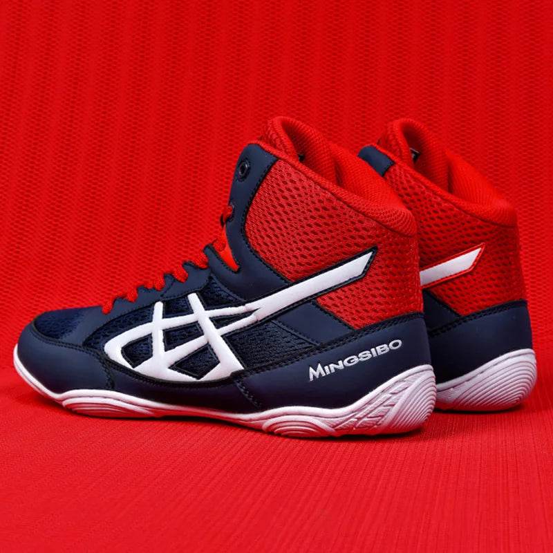 Professional Boxing Shoe Competition Training Men's Wrestling Shoes Fighting Fighting Sanda Weightlifting Squat Shoes - KICKSTART