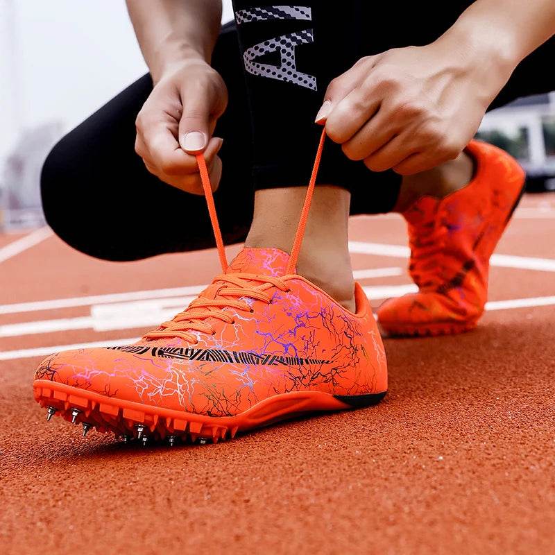 2024 Men Track Field Sprint Shoes Women Spikes Sneakers Athlete Lightweight Running Training Racing Spike Sport Shoes Size 35-45 - KICKSTART