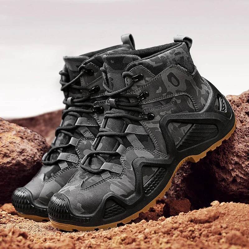 Anti Slip and Wear-resistant Hiking Shoes Comfortable Desert Work Boots Autumn Winter Platform and Ankle Boots, Men's Snow Boots - KICKSTART