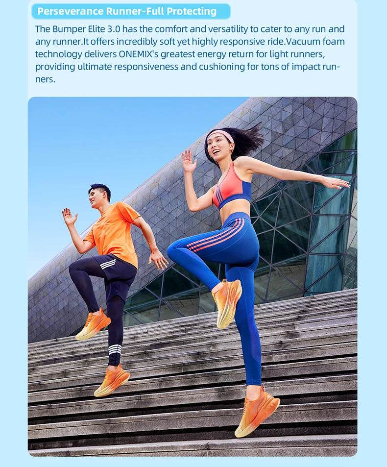 ONEMIX Top Cushioning Running Shoes Suitable for Heavy Runners Lace Up Sport Shoes Non-slip Outdoor Athletic Sneakers for Men - KICKSTART