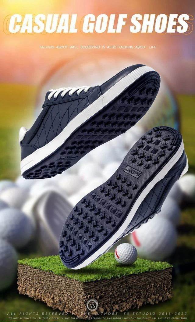 Men's Golf Shoes Genuine Leather Waterproof and Anti slip Sports Shoes Men's Golf Training Shoes - KICKSTART