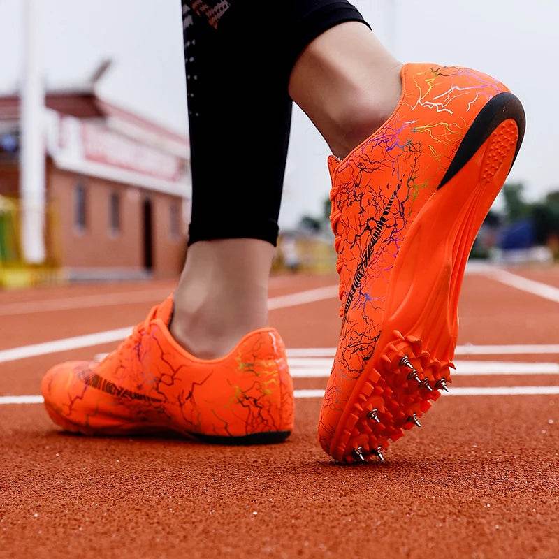 2024 Men Track Field Sprint Shoes Women Spikes Sneakers Athlete Lightweight Running Training Racing Spike Sport Shoes Size 35-45 - KICKSTART