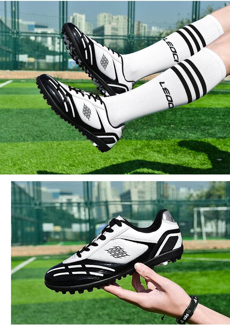 Soccer Shoes Men Turf Football Boots Fashion Firm Ground Studs Anti Slip Boy Sneakers Original Outdoor Field Training Trainers - KICKSTART