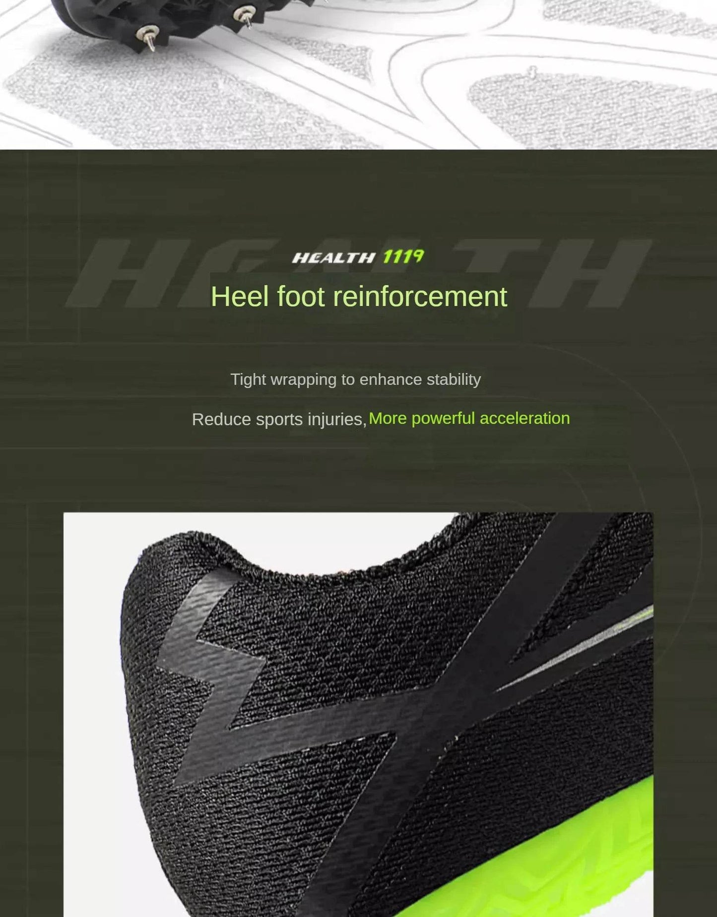 Health Spike New Track and Field Sprint Training Shoes for Male and Female Students In Long Distance Athletics Competition 1119 - KICKSTART