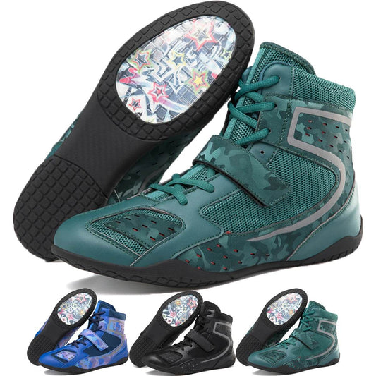 Professional Wrestling Shoes Youth Mesh Breathable and Anti Slip Boxing Wrestling Fighting Sports Shoes Fitness Training Shoes - KICKSTART