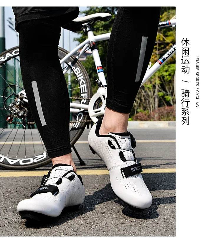 Professional Cycling Shoes Men MTB Self-Locking Outdoor Bicycle Sneakers Racing Road Bike SPD Cleat Shoes Ultralight Sport Shoes - KICKSTART