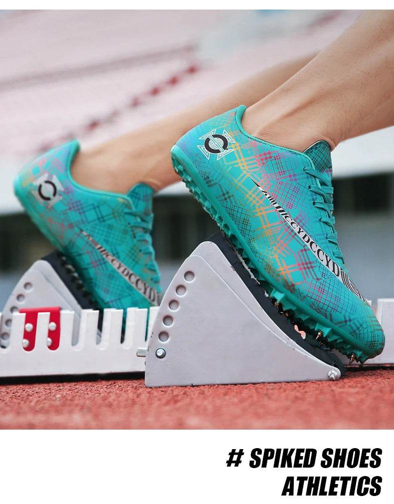 Professional Unisex Track Field Shoes Non Slip Sneakers Spikes Running Nails Shoes Track and Field Comprehensive Training Shoes - KICKSTART