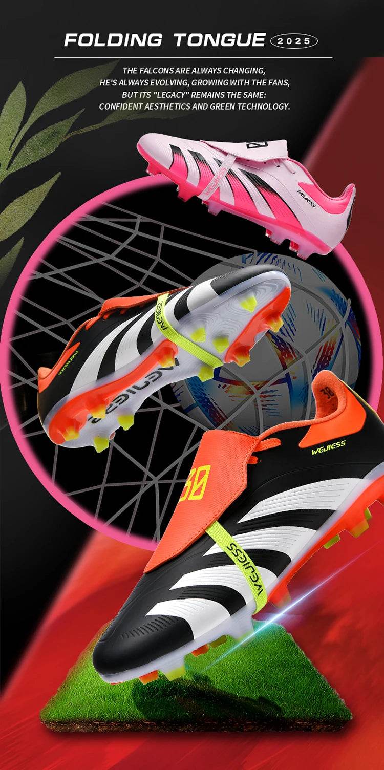 Pink Soccer Shoes For Men Indoor Training Football Boots Men Professional Soccer Cleats Men Futsal Shoe botas de fútbol - KICKSTART