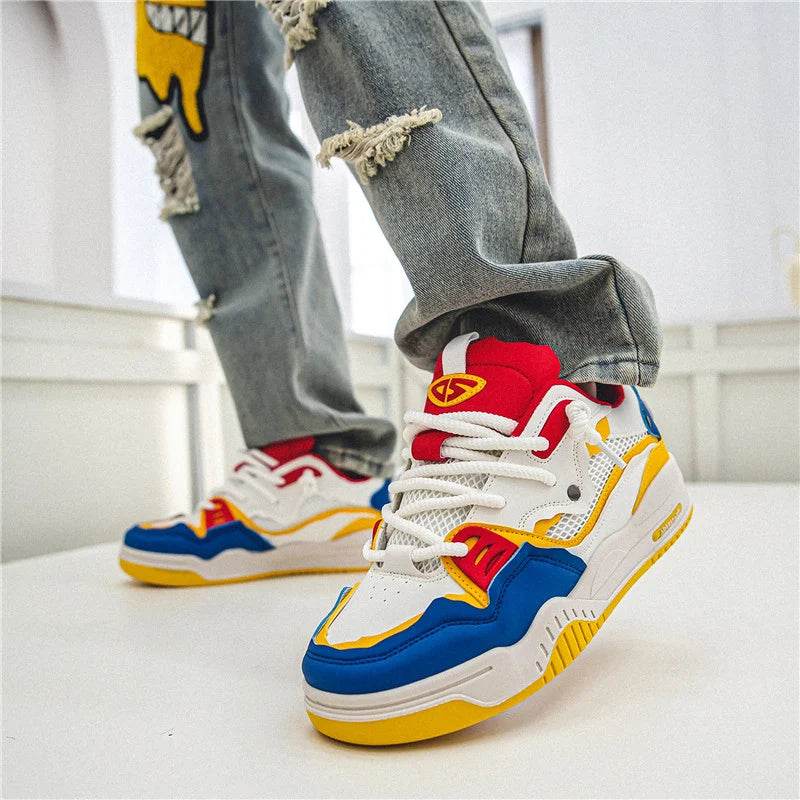 Trendy Skateboard Sneakers Men Original Skate Shoes Fashion Colorful Designer Sneakers Hip Hop Platform Men's Skateboard Shoes - KICKSTART