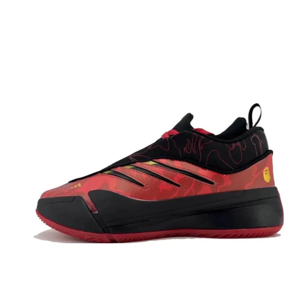 Adidas Dame 9 Men's Low Top Basketball Shoes Shock Absorbing, Slip Resistant and Wear Resistant Red and Black Colorway - KICKSTART