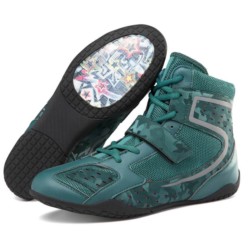 Professional Wrestling Shoes Youth Mesh Breathable and Anti Slip Boxing Wrestling Fighting Sports Shoes Fitness Training Shoes - KICKSTART