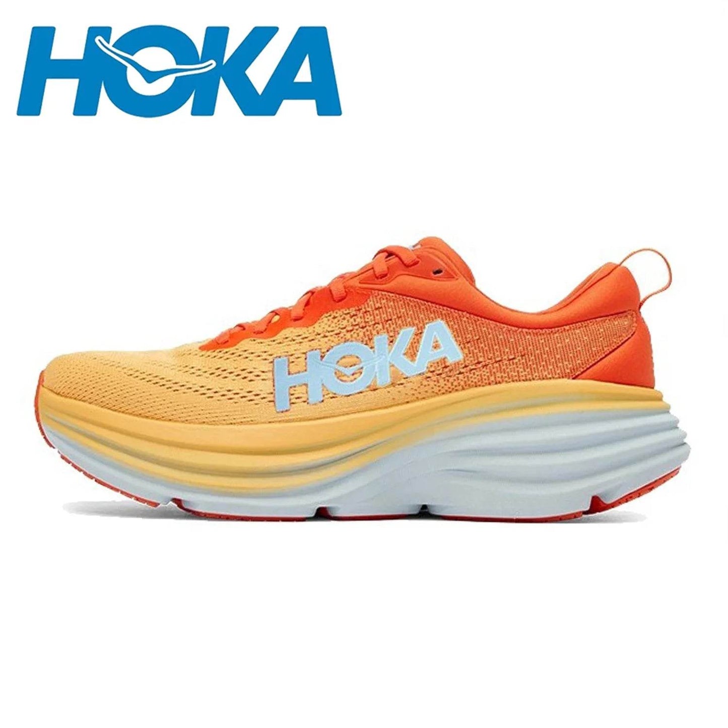 Hoka One One Sport Running Shoes Bondi8 Anti Slip Cushioning Road Runs Shoes Men Sport Shoes Lifestyle Outdoor Sneaker Women - KICKSTART