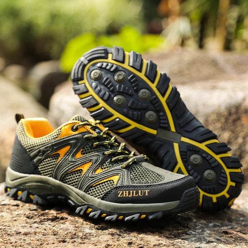 Hiking Shoes Men Women Mesh Sneakers Breathable Fashion Mountain Shoes Boy Spring Autumn Summer Work Shoes Outdoor Trekking - KICKSTART