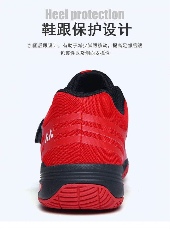 Breathable Men Women Table Tennis Training Shoes Buckle Outdoor Non-slip Badminton Volleyball Squash Athletic Sneakers - KICKSTART