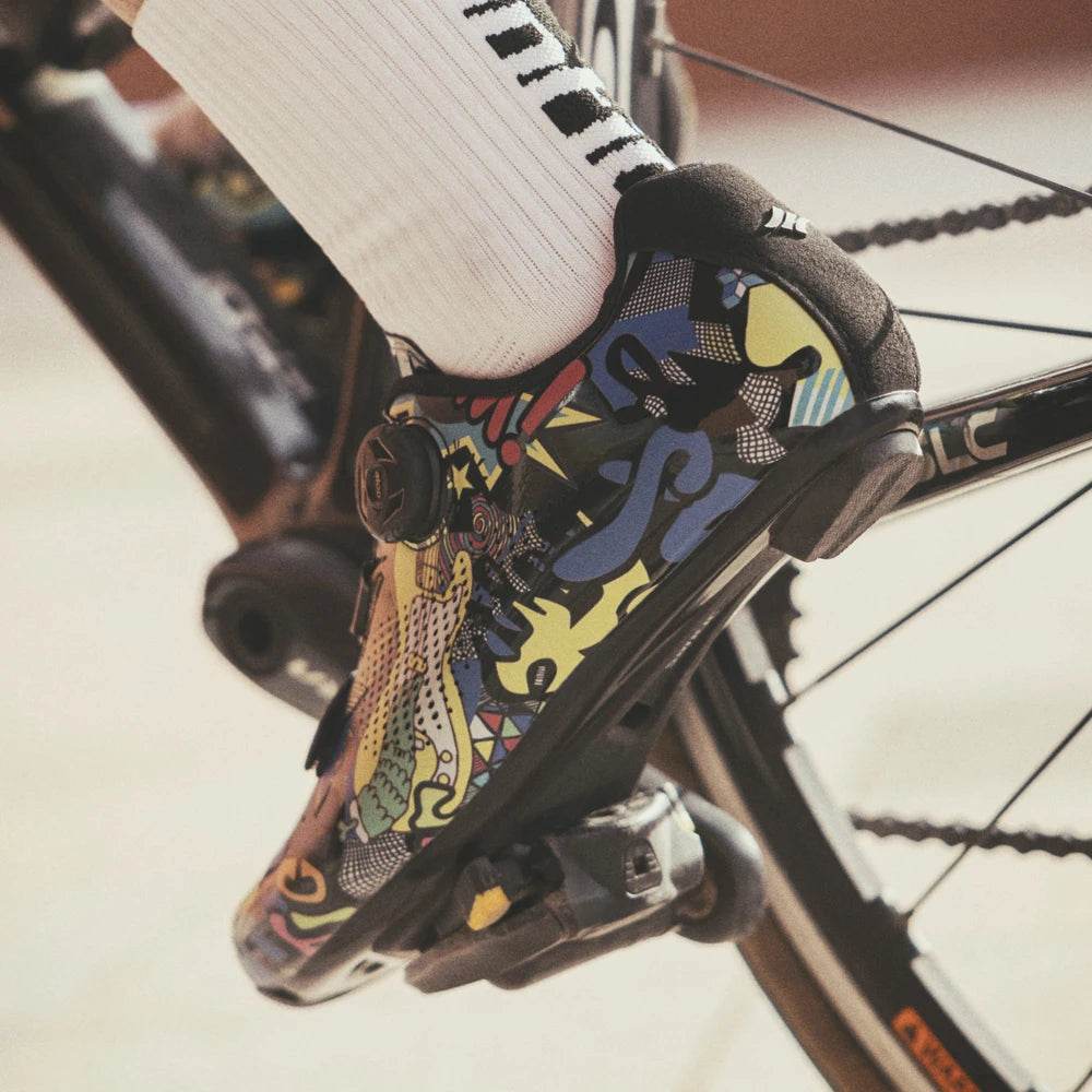 Santic Cycling Lock Shoes Unisex Men Women Colorful Auto-lock Biking Shoes Nylon Sole Outdoor Road Bike Riding Bicycle Sneakers - KICKSTART